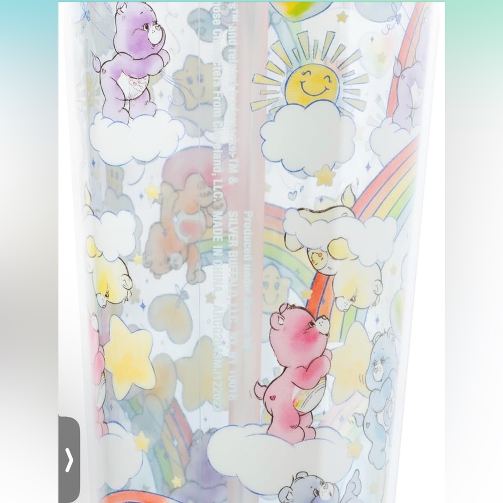 Care Bears Colorful Water Bottle with Straw - Picture 7 of 7